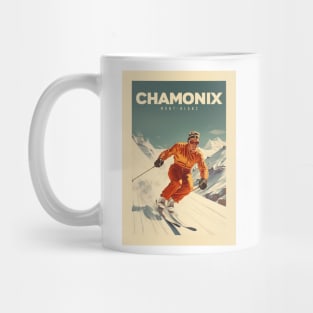 Affiche Chamonix - France - Mont-blanc illustration Mug